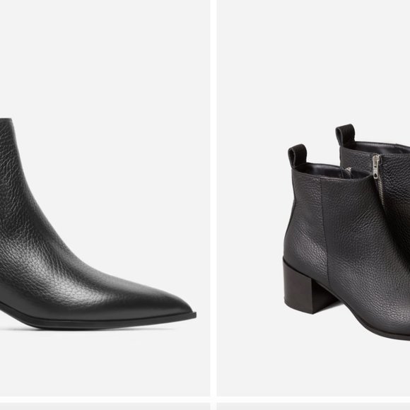 Everlane Shoes - Everlane Boss Boots Pebbled Black Leather Size 10